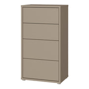 Alice Springs Tall 4 Drawer Chest with Push-to-Open Drawers in Taupe – image 3