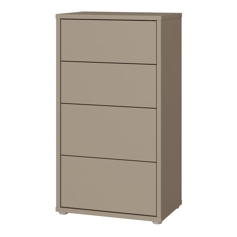 Alice Springs Tall 4 Drawer Chest with Push-to-Open Drawers in Taupe – image 3
