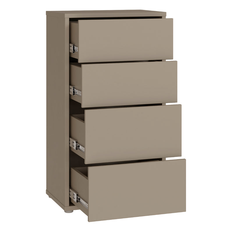 Alice Springs Tall 4 Drawer Chest with Push-to-Open Drawers in Taupe – image 4