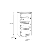 Alice Springs Tall 4 Drawer Chest with Push-to-Open Drawers in Taupe – image 9