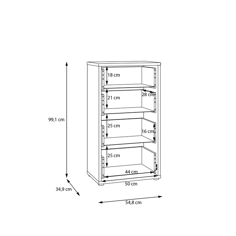 Alice Springs Tall 4 Drawer Chest with Push-to-Open Drawers in Taupe – image 9