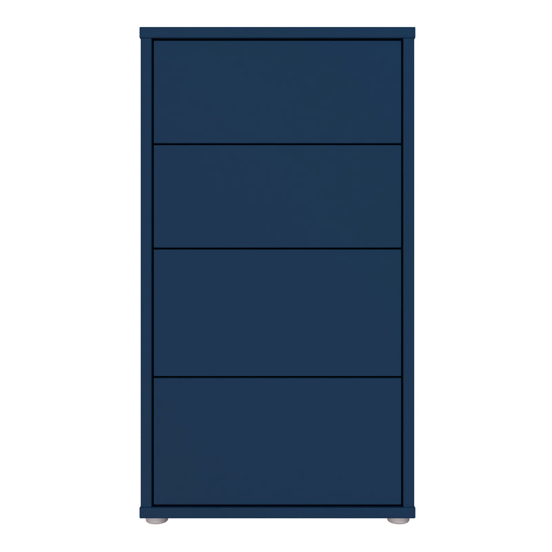 Alice Springs Tall 4 Drawer Chest with Push-to-Open Drawers in Night Blue – image 2