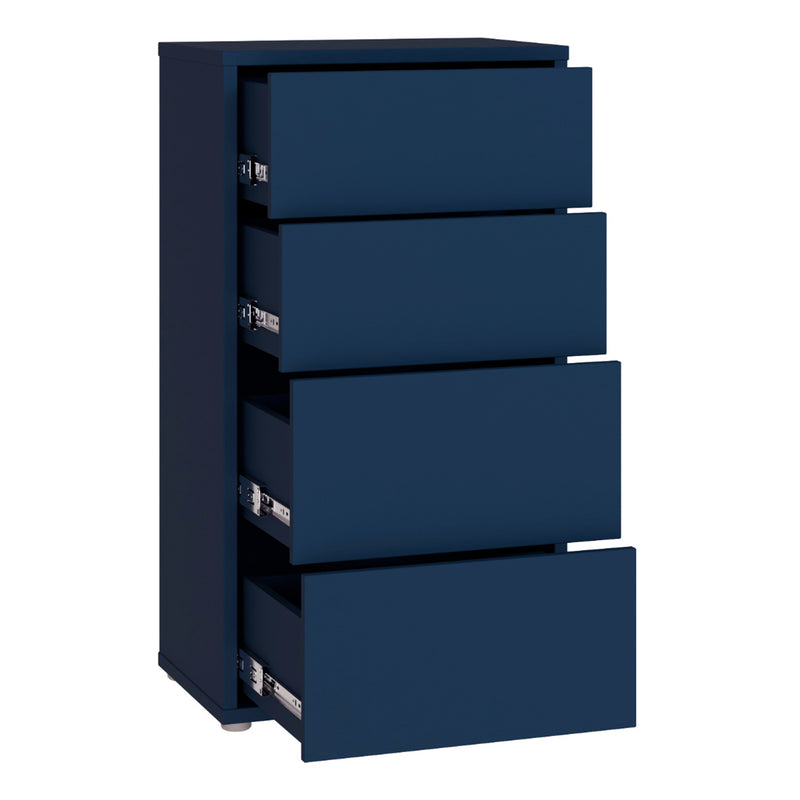 Alice Springs Tall 4 Drawer Chest with Push-to-Open Drawers in Night Blue – image 4