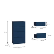 Alice Springs Tall 4 Drawer Chest with Push-to-Open Drawers in Night Blue – image 8