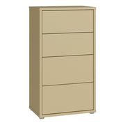 Alice Springs Tall 4 Drawer Chest with Push-to-Open Drawers in Butter Yellow – image 1