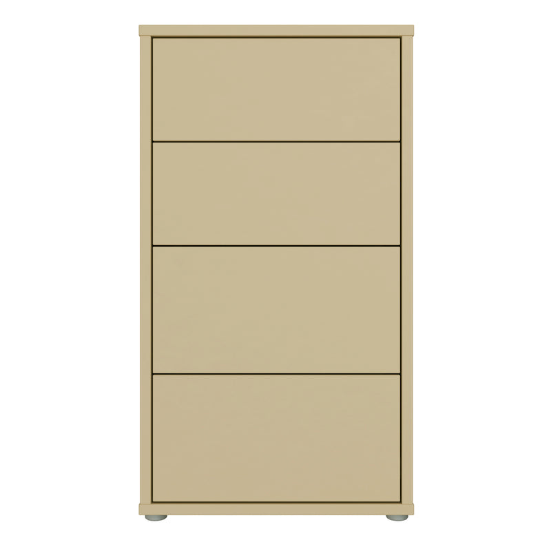 Alice Springs Tall 4 Drawer Chest with Push-to-Open Drawers in Butter Yellow – image 2