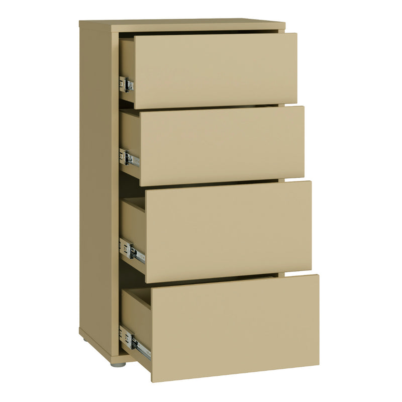 Alice Springs Tall 4 Drawer Chest with Push-to-Open Drawers in Butter Yellow – image 4