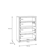 Alice Springs 4 Drawer Chest with Push-to-Open Drawers in Elegancia Oak and White – image 10