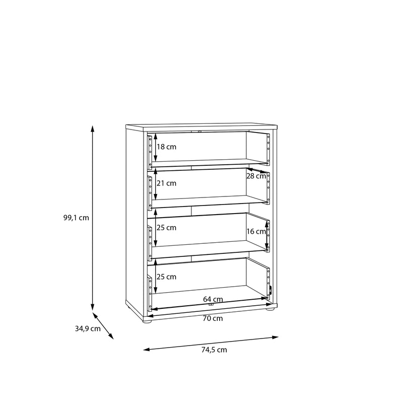Alice Springs 4 Drawer Chest with Push-to-Open Drawers in Elegancia Oak and White – image 10