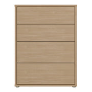 Alice Springs 4 Drawer Chest with Push-to-Open Drawers in Elegancia Oak and White – image 2