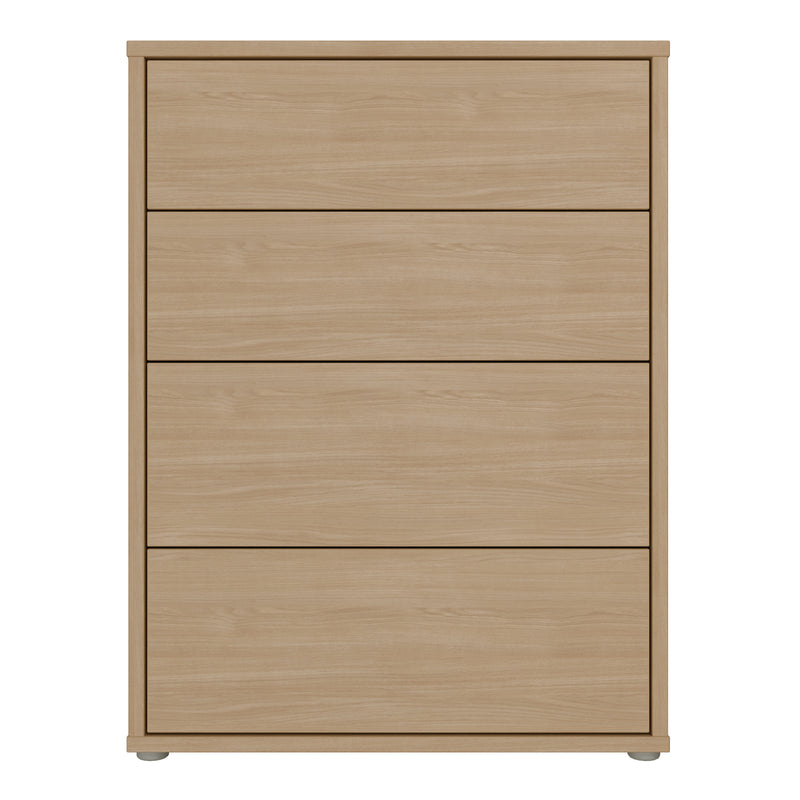 Alice Springs 4 Drawer Chest with Push-to-Open Drawers in Elegancia Oak and White – image 2