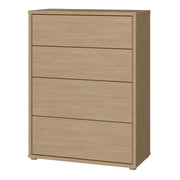 Alice Springs 4 Drawer Chest with Push-to-Open Drawers in Elegancia Oak and White – image 3