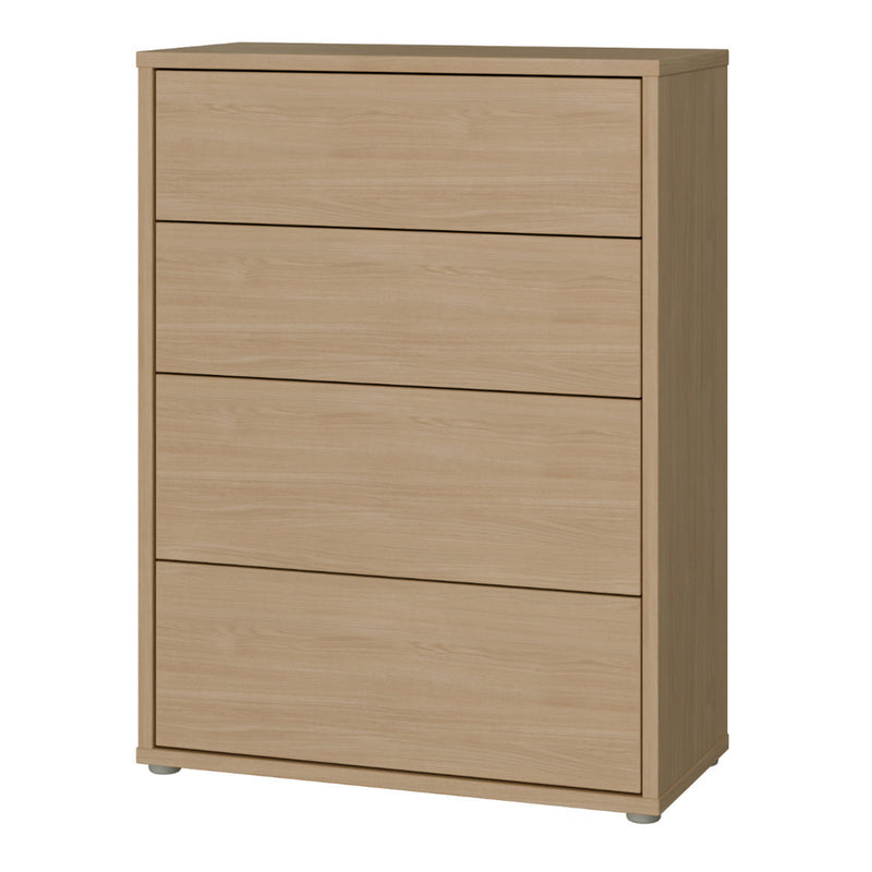 Alice Springs 4 Drawer Chest with Push-to-Open Drawers in Elegancia Oak and White – image 3