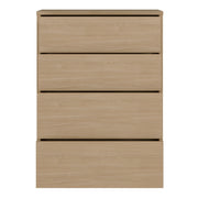 Alice Springs 4 Drawer Chest with Push-to-Open Drawers in Elegancia Oak and White – image 5