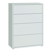 Alice Springs 4 Drawer Chest with Push-to-Open Drawers in Light Grey – image 1