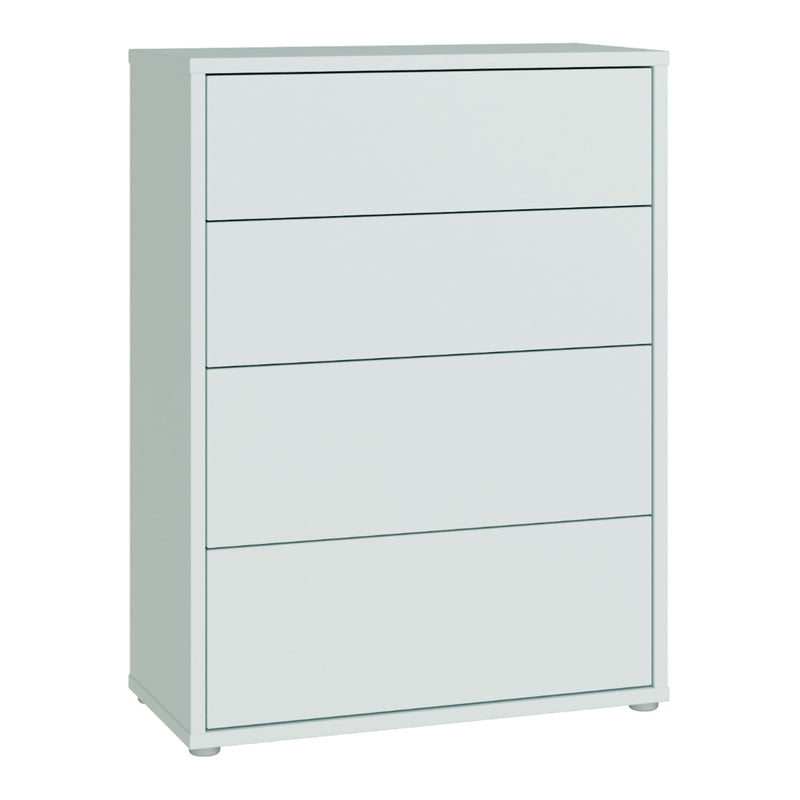 Alice Springs 4 Drawer Chest with Push-to-Open Drawers in Light Grey – image 1
