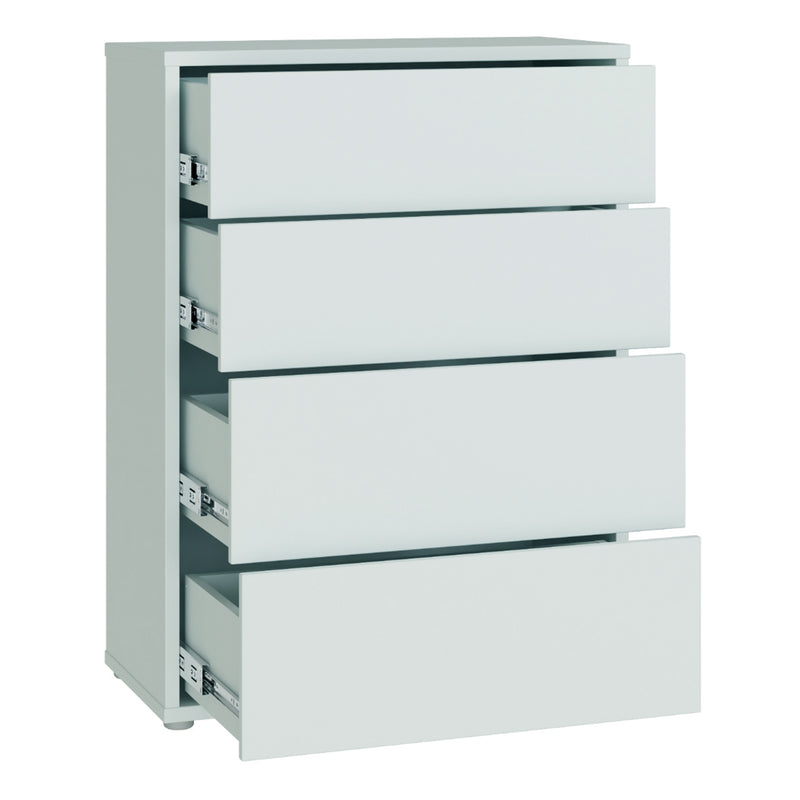 Alice Springs 4 Drawer Chest with Push-to-Open Drawers in Light Grey – image 4