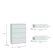 Alice Springs 4 Drawer Chest with Push-to-Open Drawers in Light Grey – image 8