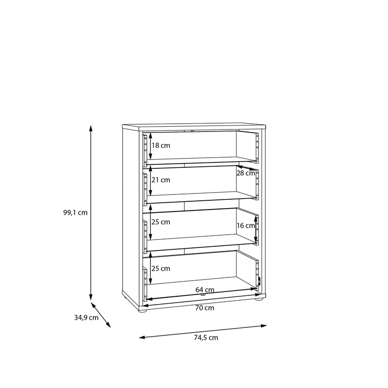Alice Springs 4 Drawer Chest with Push-to-Open Drawers in Light Grey – image 9