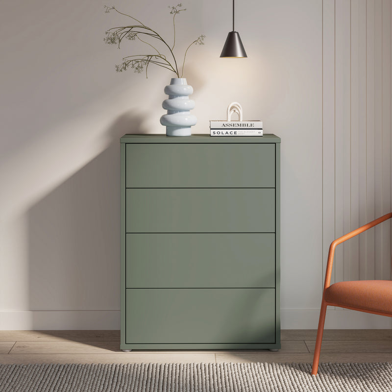 Alice Springs 4 Drawer Chest with Push-to-Open Drawers in Sage Green – image 6