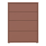 Alice Springs 4 Drawer Chest with Push-to-Open Drawers in Terracotta – image 2
