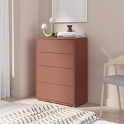 Alice Springs 4 Drawer Chest with Push-to-Open Drawers in Terracotta – image 8