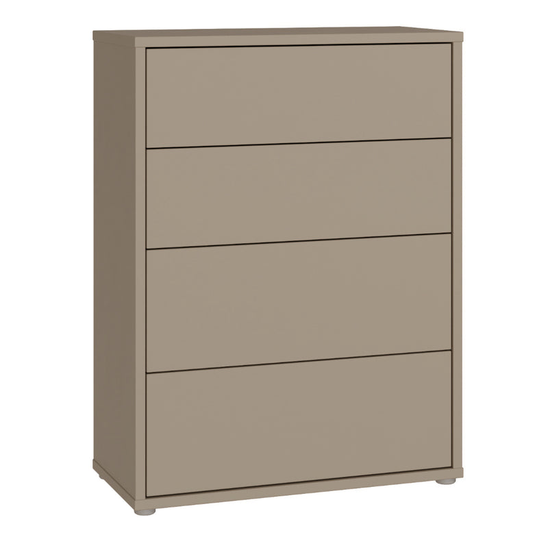 Alice Springs 4 Drawer Chest with Push-to-Open Drawers in Taupe – image 1