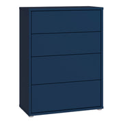 Alice Springs 4 Drawer Chest with Push-to-Open Drawers in Night Blue – image 1