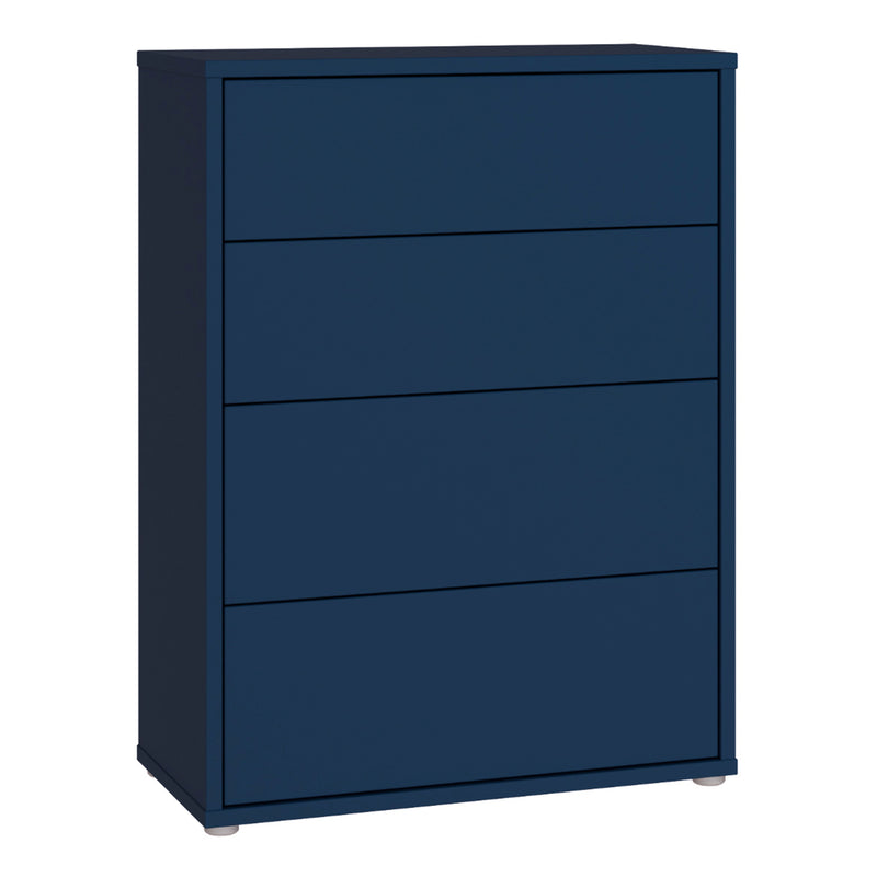 Alice Springs 4 Drawer Chest with Push-to-Open Drawers in Night Blue – image 1