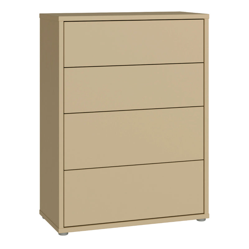Alice Springs 4 Drawer Chest with Push-to-Open Drawers in Butter Yellow – image 1