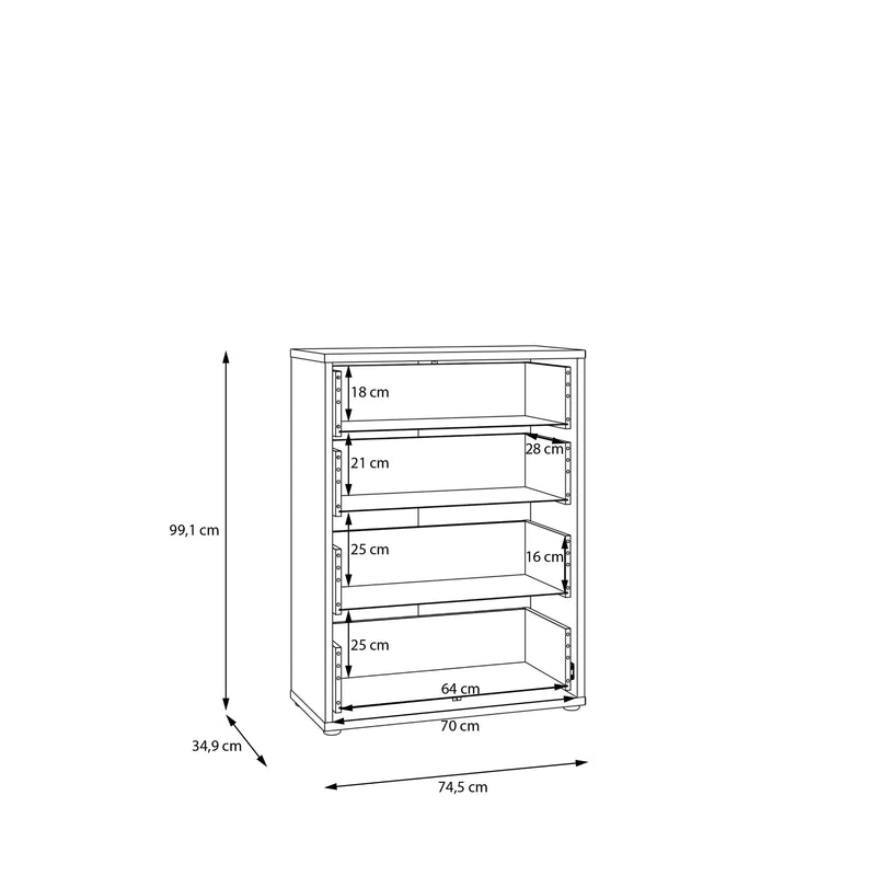 Alice Springs 4 Drawer Chest with Push-to-Open Drawers in Butter Yellow – image 11