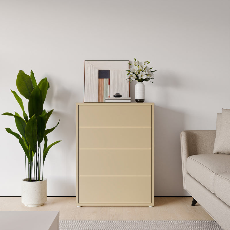 Alice Springs 4 Drawer Chest with Push-to-Open Drawers in Butter Yellow – image 6