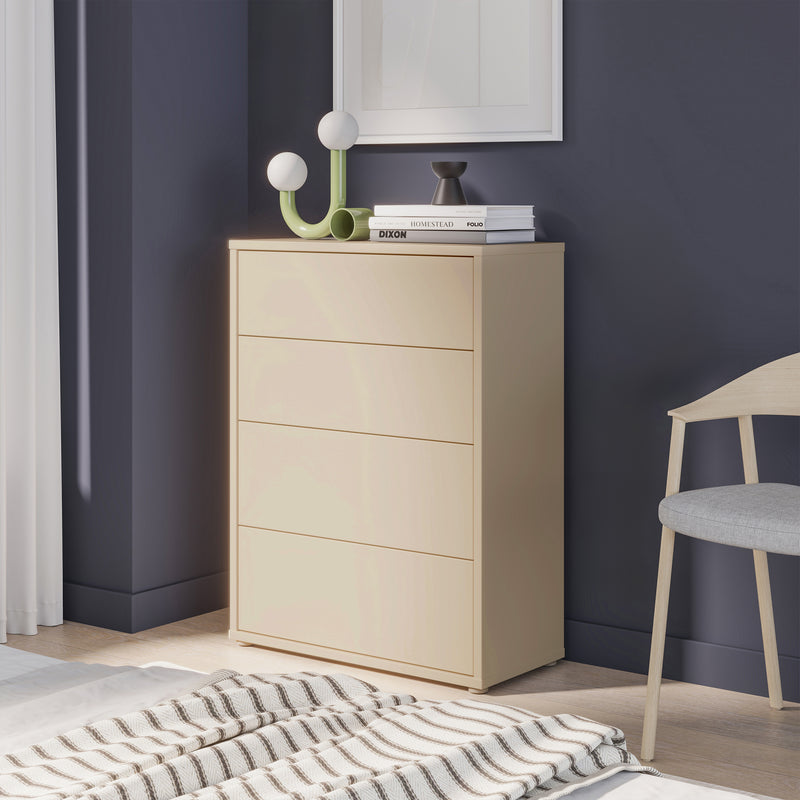 Alice Springs 4 Drawer Chest with Push-to-Open Drawers in Butter Yellow – image 8