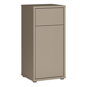 Alice Springs Low Bathroom Storage Cabinet with 1 Door Push-to-Open & 1 Drawer Push-to-Open in Taupe – image 1