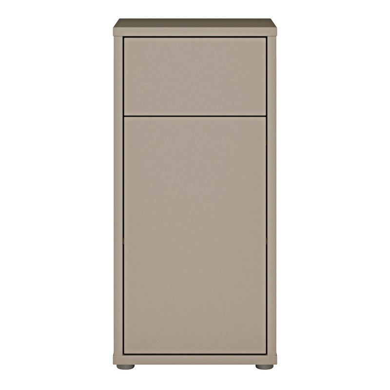 Alice Springs Low Bathroom Storage Cabinet with 1 Door Push-to-Open & 1 Drawer Push-to-Open in Taupe – image 2