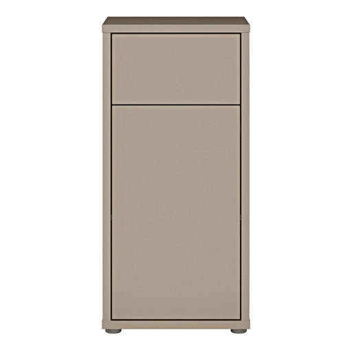 Alice Springs Low Bathroom Storage Cabinet with 1 Door Push-to-Open & 1 Drawer Push-to-Open in Taupe – image 2