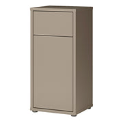 Alice Springs Low Bathroom Storage Cabinet with 1 Door Push-to-Open & 1 Drawer Push-to-Open in Taupe – image 3