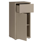 Alice Springs Low Bathroom Storage Cabinet with 1 Door Push-to-Open & 1 Drawer Push-to-Open in Taupe – image 5