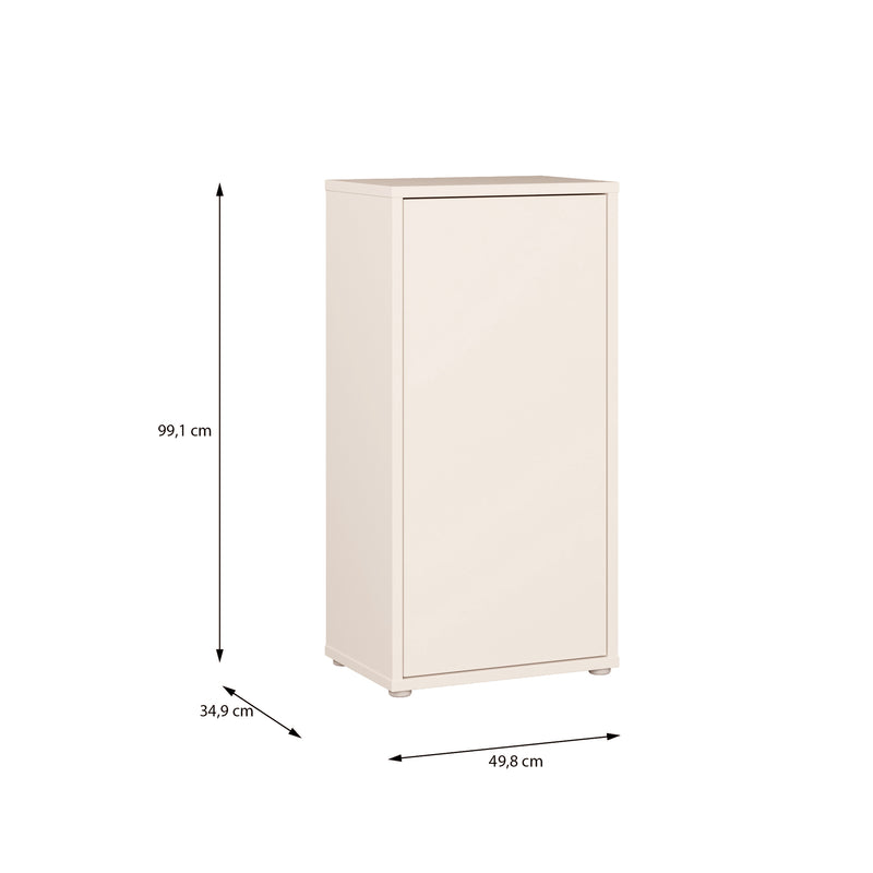 Alice Springs 1 Door Cupboard with Push-to-Open Door in Sand – image 7