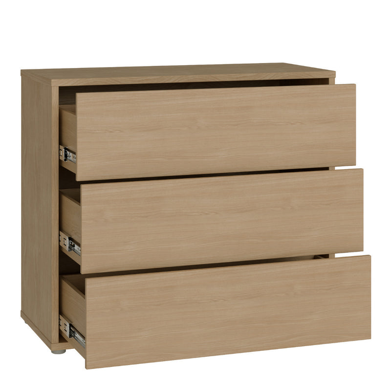 Alice Springs 3 Drawer Chest with Push-to-Open Drawers in Elegancia Oak – image 4