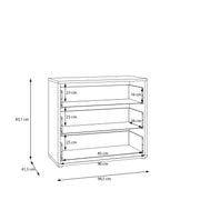 Alice Springs 3 Drawer Chest with Push-to-Open Drawers in Elegancia Oak – image 9