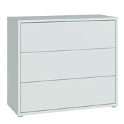 Alice Springs 3 Drawer Chest with Push-to-Open Drawers in Light Grey – image 1