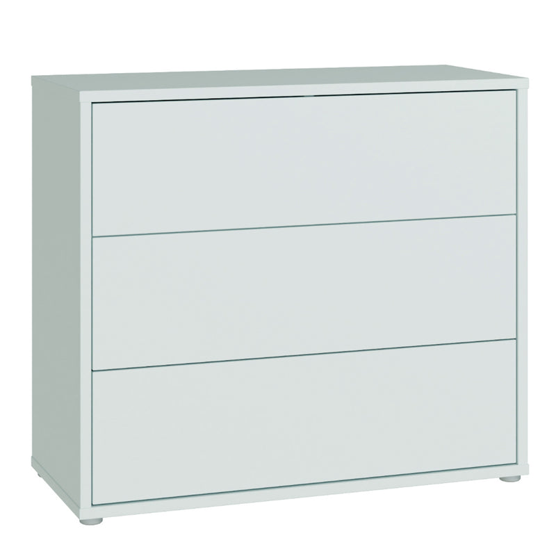 Alice Springs 3 Drawer Chest with Push-to-Open Drawers in Light Grey – image 1