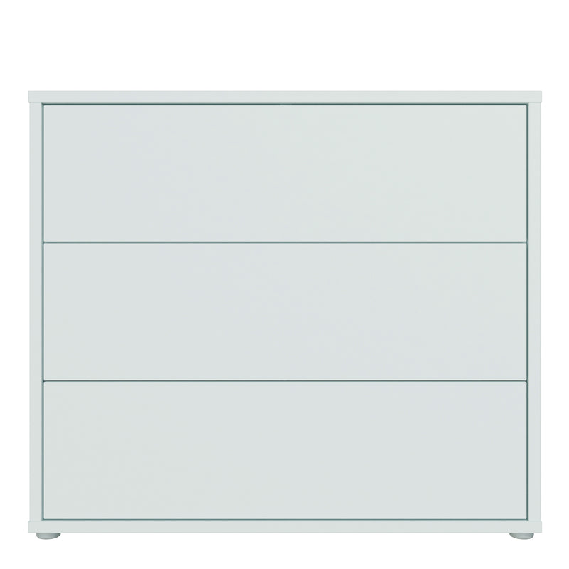 Alice Springs 3 Drawer Chest with Push-to-Open Drawers in Light Grey – image 2