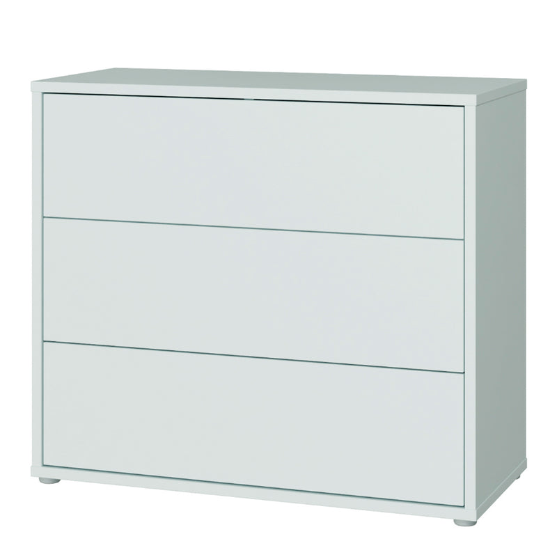 Alice Springs 3 Drawer Chest with Push-to-Open Drawers in Light Grey – image 3