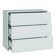 Alice Springs 3 Drawer Chest with Push-to-Open Drawers in Light Grey – image 4