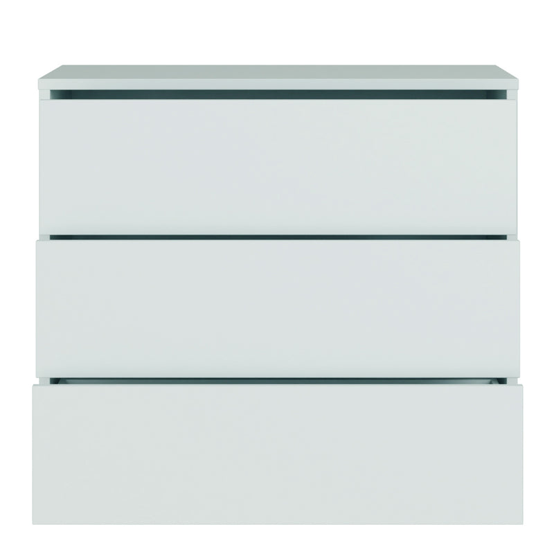 Alice Springs 3 Drawer Chest with Push-to-Open Drawers in Light Grey – image 5