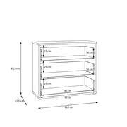 Alice Springs 3 Drawer Chest with Push-to-Open Drawers in Light Grey – image 8