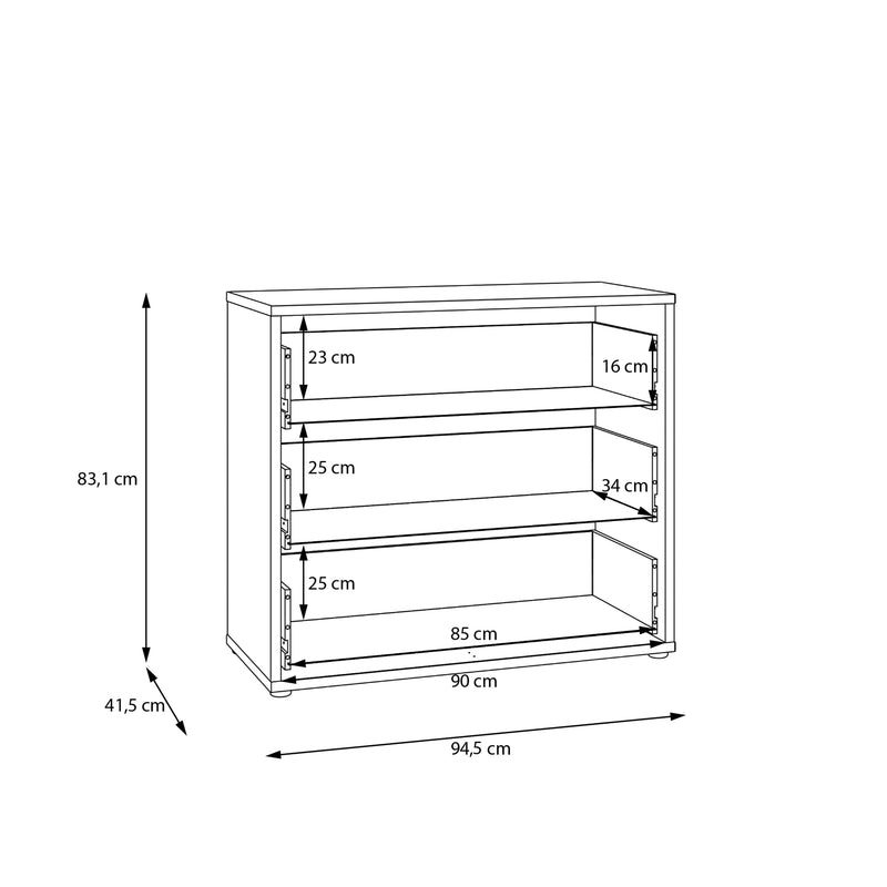 Alice Springs 3 Drawer Chest with Push-to-Open Drawers in Light Grey – image 8