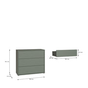 Alice Springs 3 Drawer Chest With Push-to-Open in Sage Green – image 7